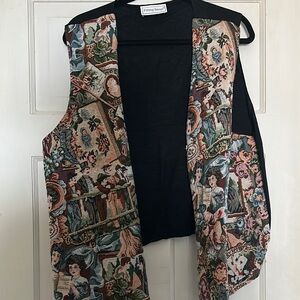 Fitting Image Tapestry Vest with Black Back